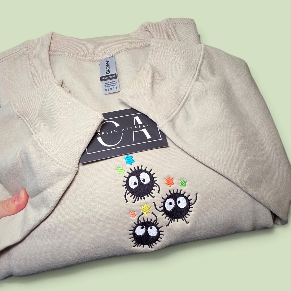 Spirited Away Embroidered Sweatshirt | Soot Sprites Sweatshirt | Susuwatari Jumper