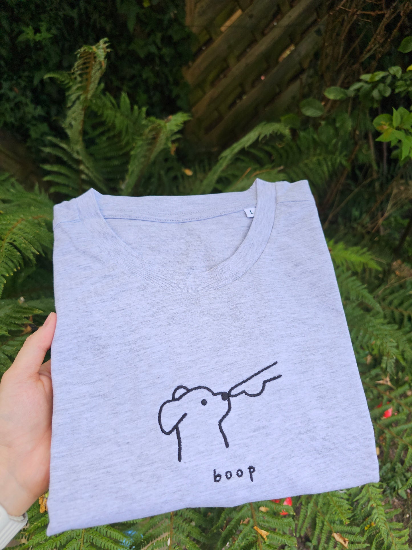 Funny Dog Boop Embroidered T-shirt