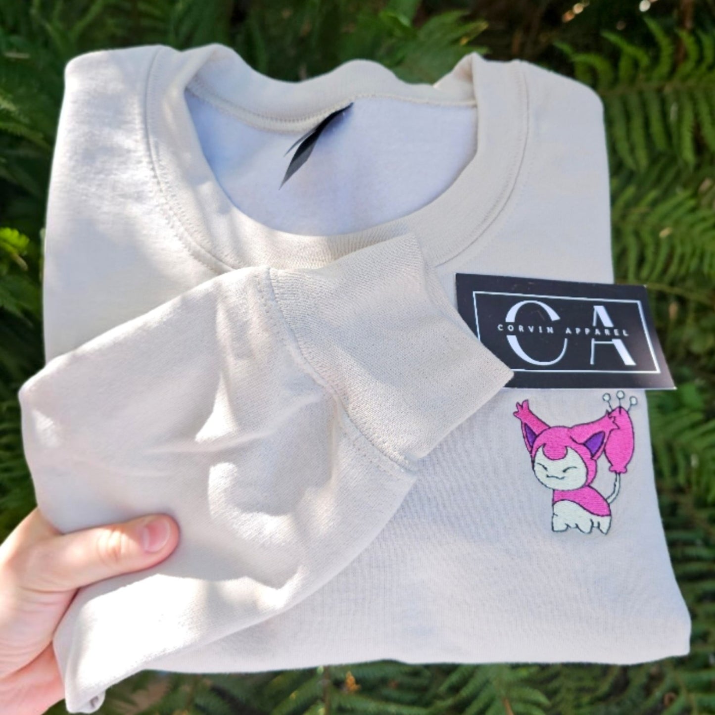 Cute Kawaii Embroidered Sweatshirt | Cat Lovers Jumper