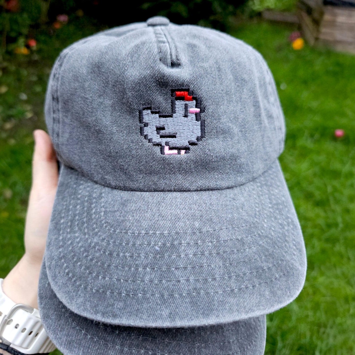 Pixel Chicken Embroidered Cap | Stardew Valley Inspired Gift | Farmer Gift