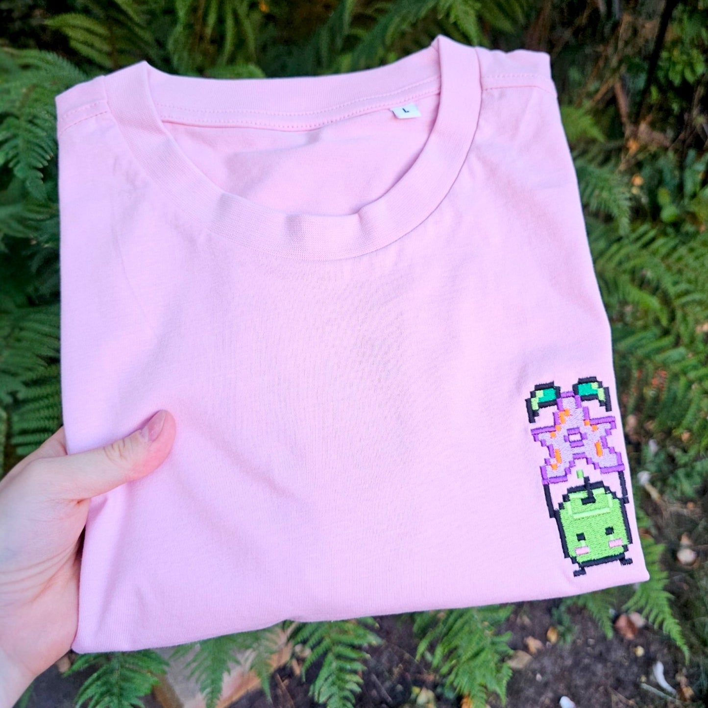Forest Spirit Stardrop Embroidered T-Shirt | Cosy Farming Tee | Cute Gamer Gift