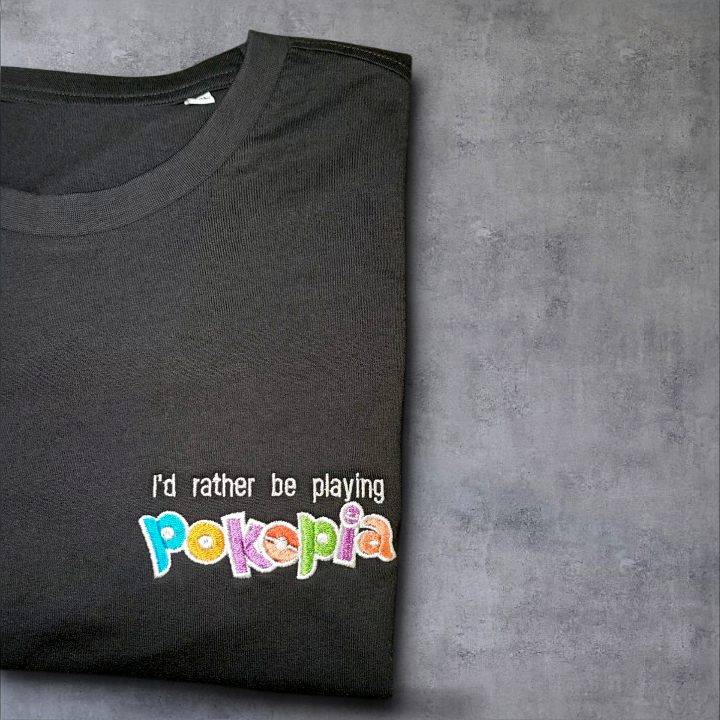 Pokopia Embroidered T-shirt Left Chest