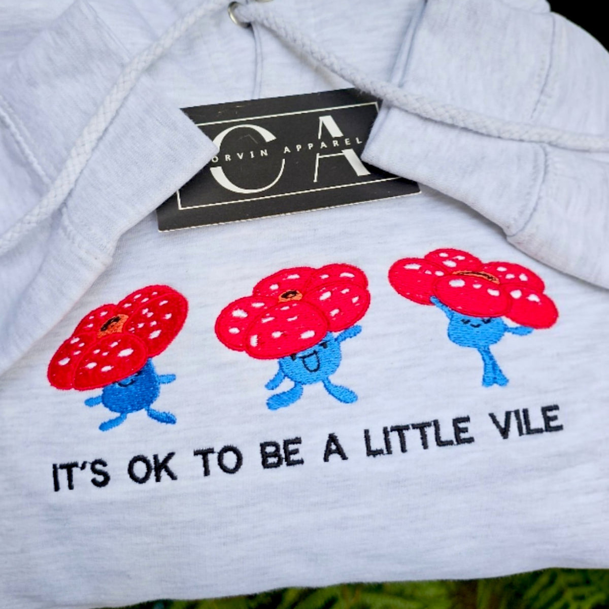 It's Ok To Be A Little Vile Embroidered Hoodie | Cute Anime Hoodie | Gifr For Her | Gift For Him