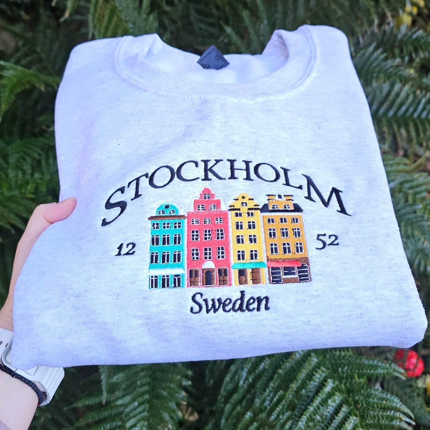 Stockholm Embroidered Sweatshirt | Sweden Embroidered Jumper