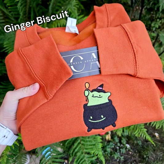 Cute Embroidered Halloween Sweatshirt, Spooky Season Crewneck