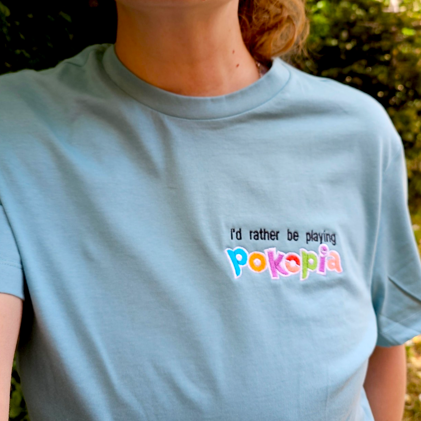 Pokopia Embroidered T-shirt Left Chest