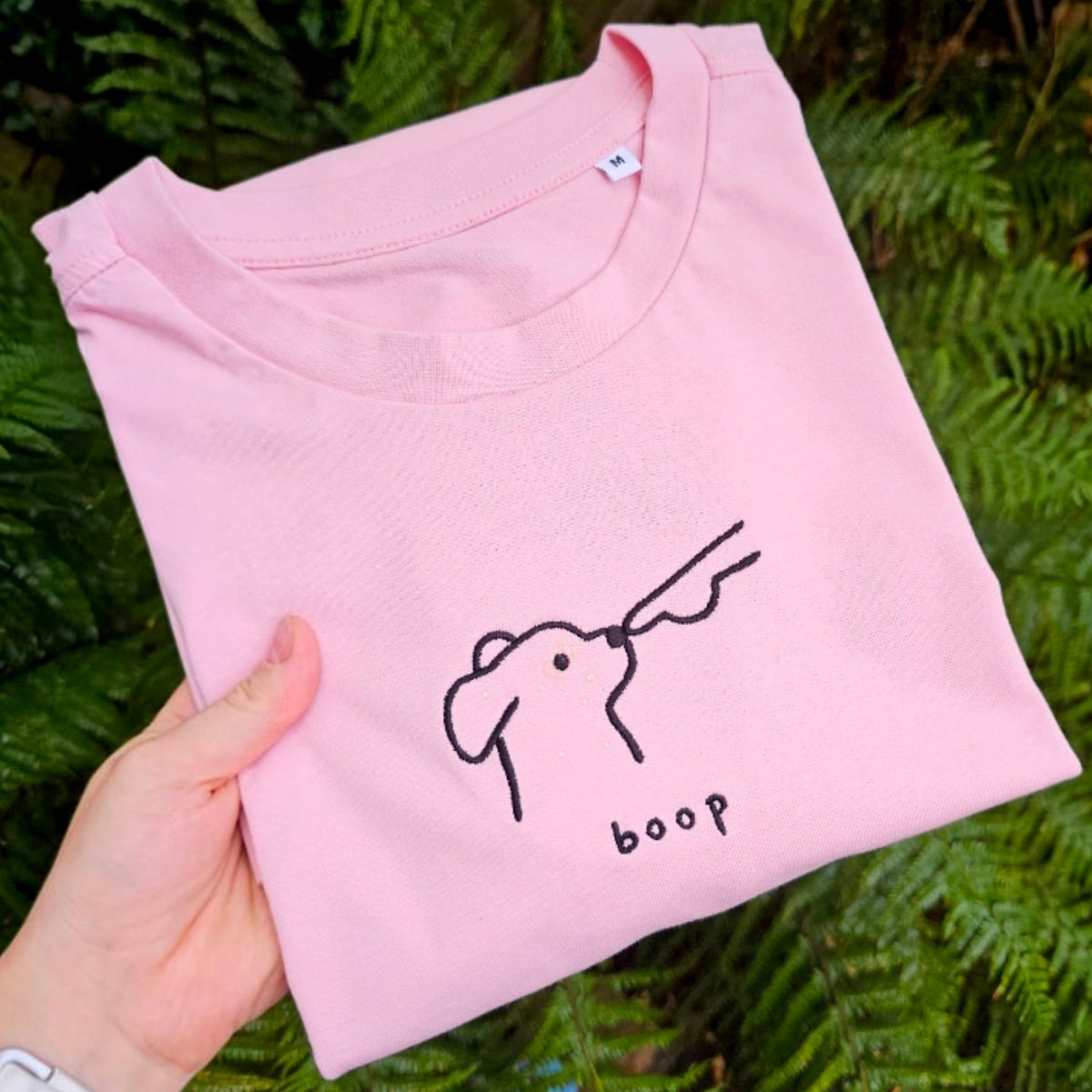 Funny Dog Boop Embroidered T-shirt