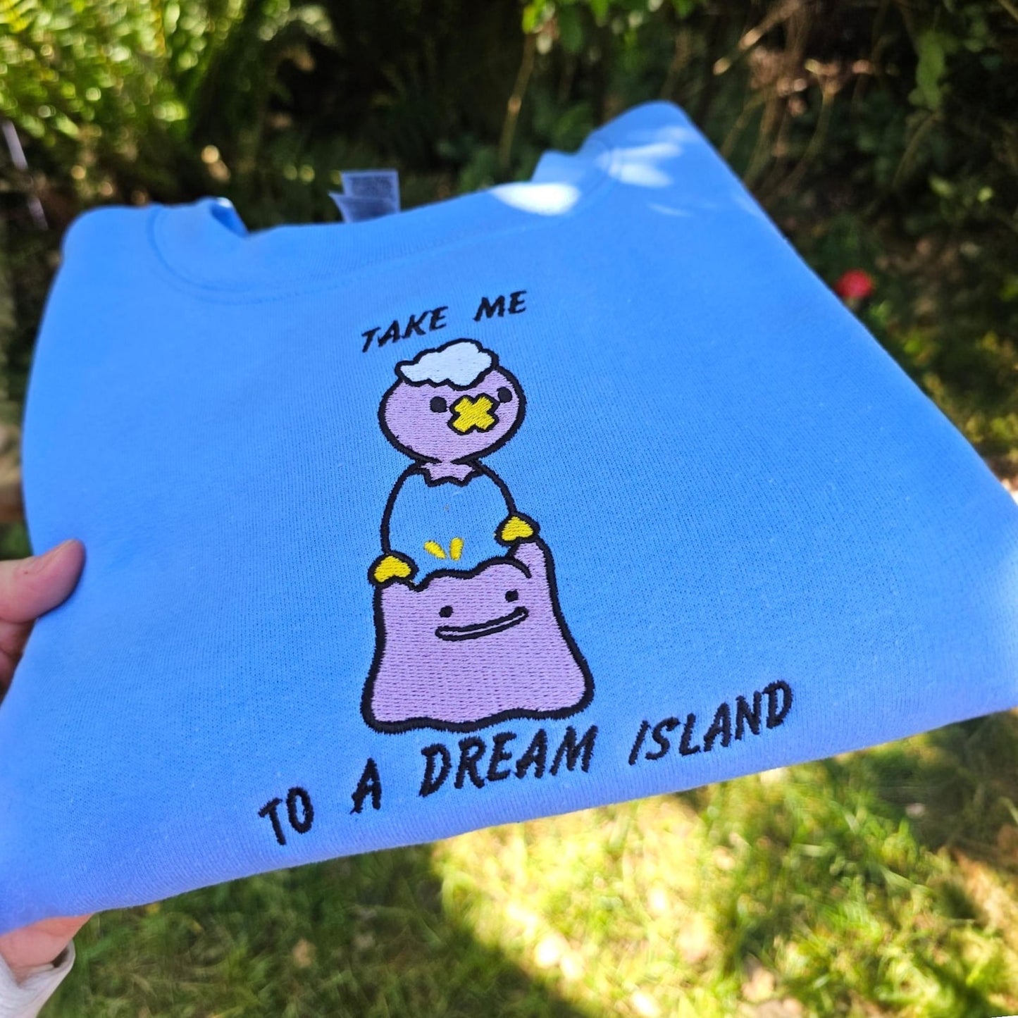 Take me to a dream island embroidered sweatshirt