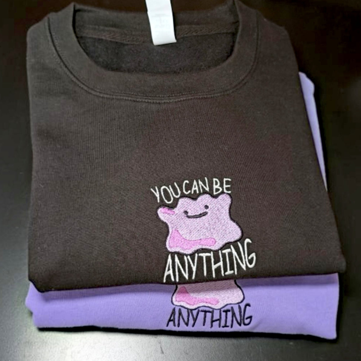 You Can Be Anything Embroidered Sweatshirt | Cute Embroidered Top