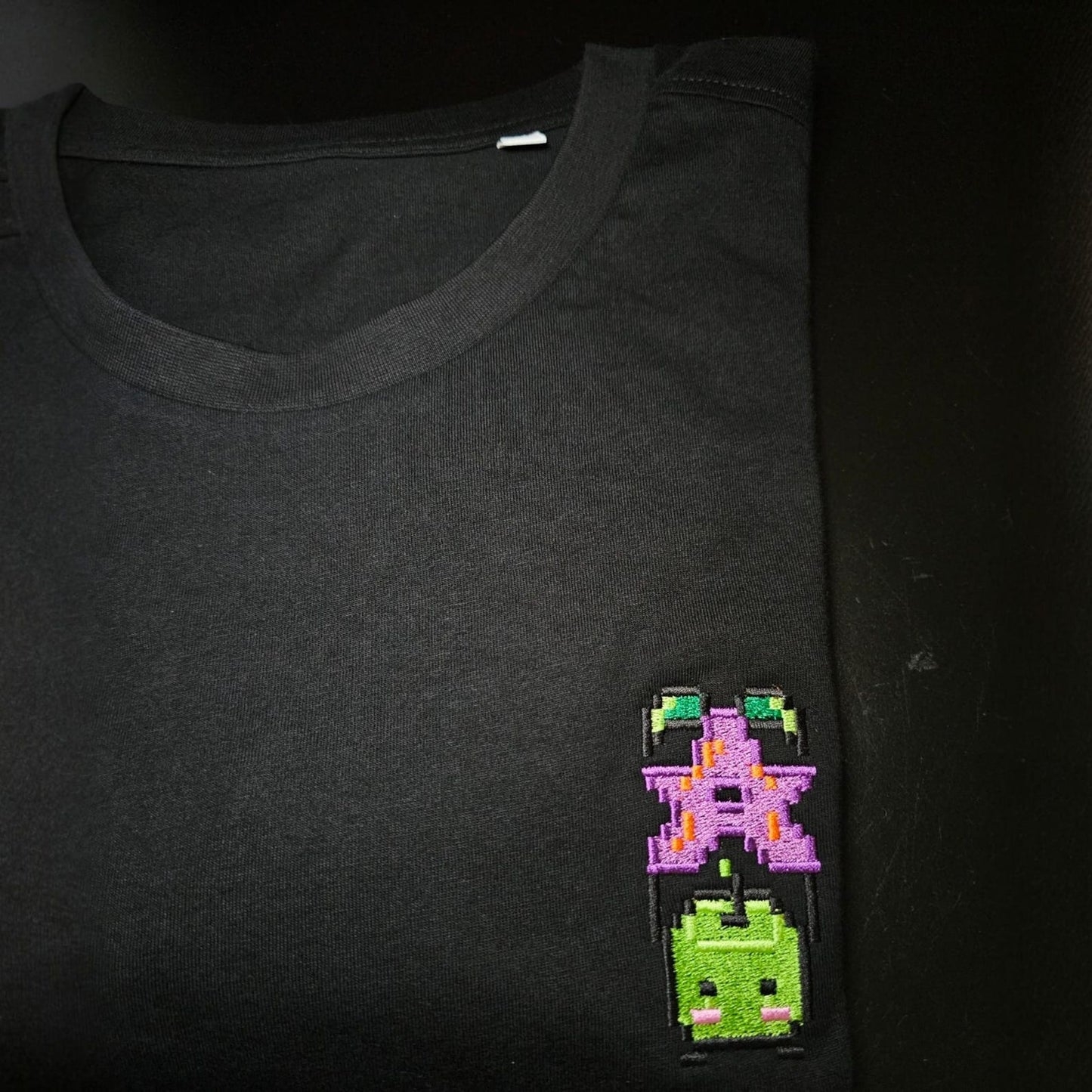 Junimo Stardrop Embroidered T-shirt, Stardew Valley Shirt, Gamer Gift, Farmer, Cozy Gamer