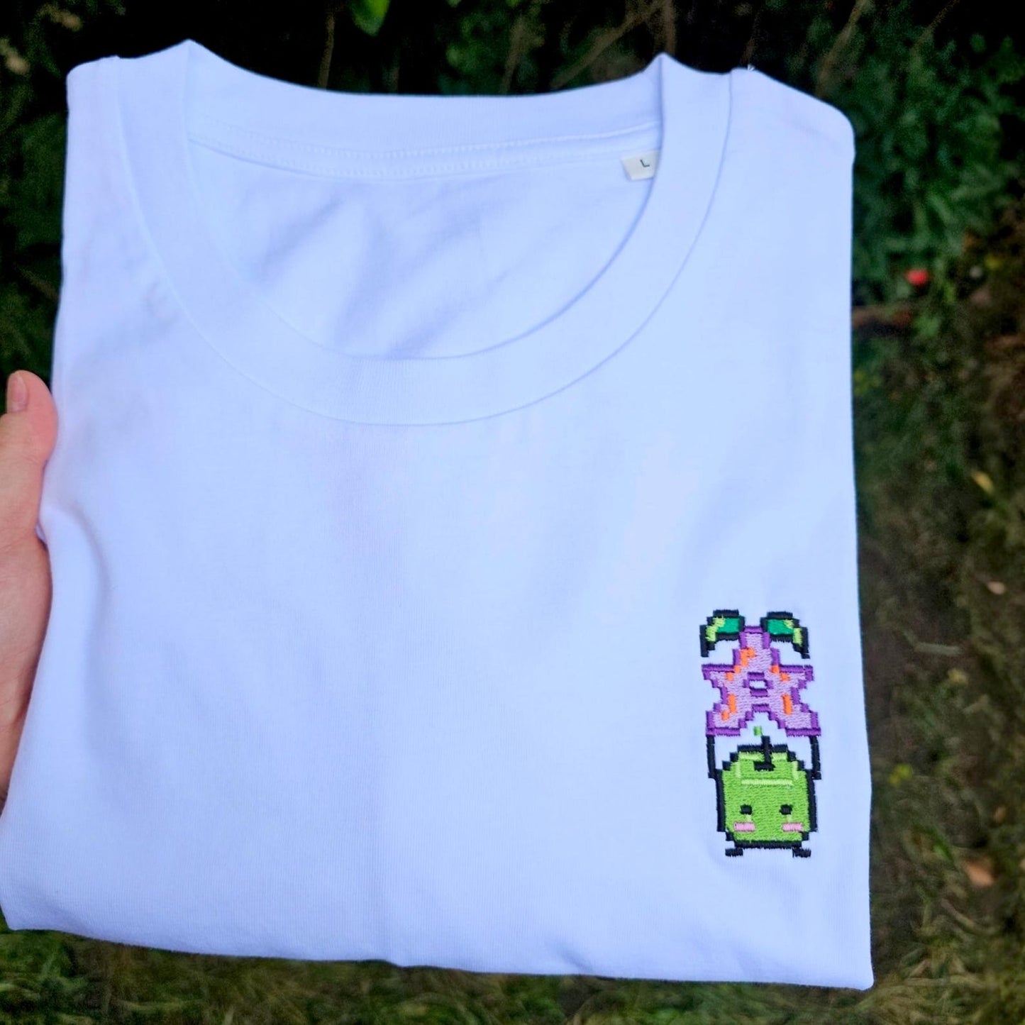 Junimo Stardrop Embroidered T-shirt, Stardew Valley Shirt, Gamer Gift, Farmer, Cozy Gamer