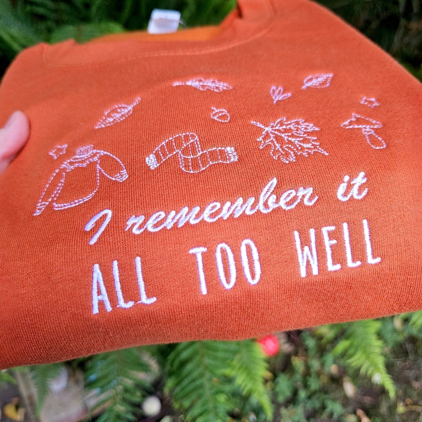 Embroidered Sweatshirt I Remember It All Too Well, Autum Crewneck Jumper, Merch, Swiftie