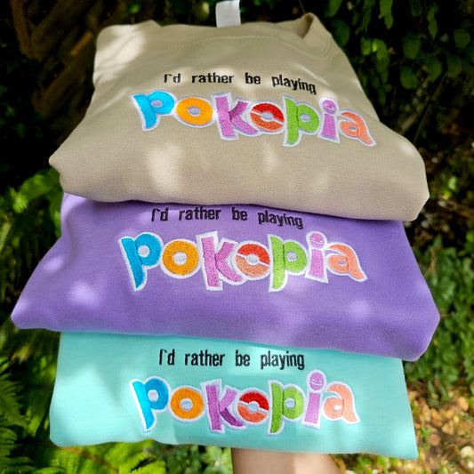 Pokopia Embroidered Sweatshirt | Cute Gaming & Pokemon Sweatshirt