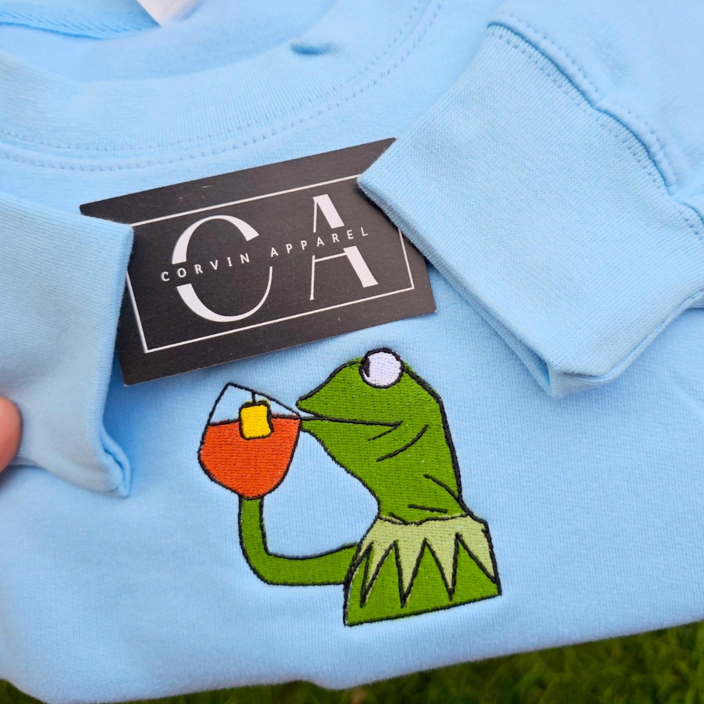 None Of My Business Embroidered Sweatshirt