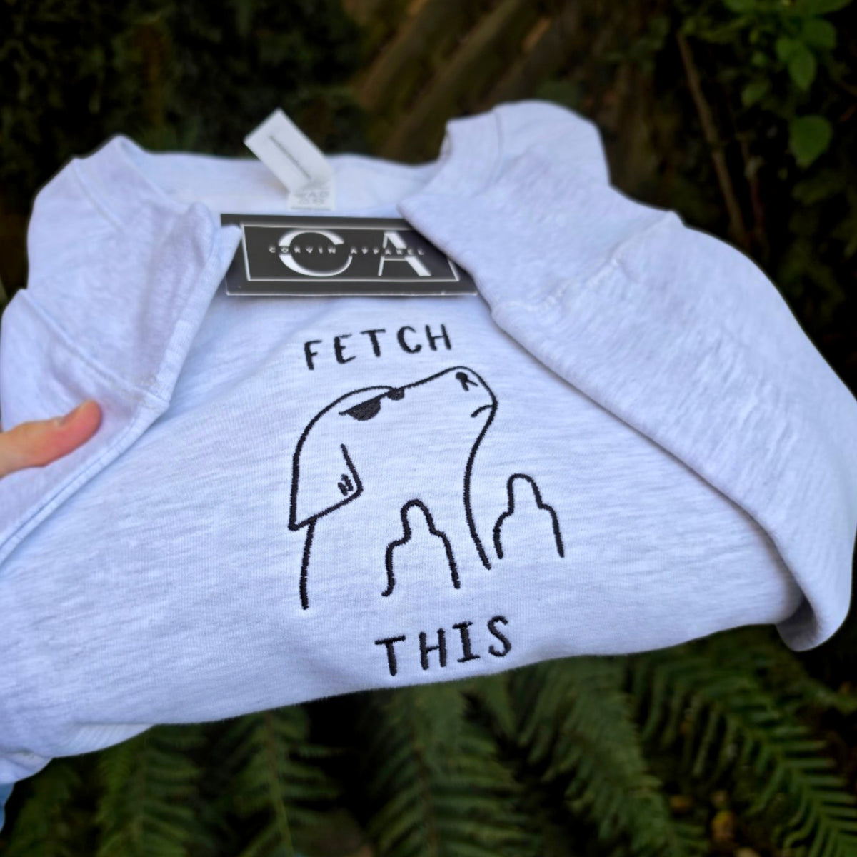 Funny Dog Embroidered Sweatshirt | Dog Jumper